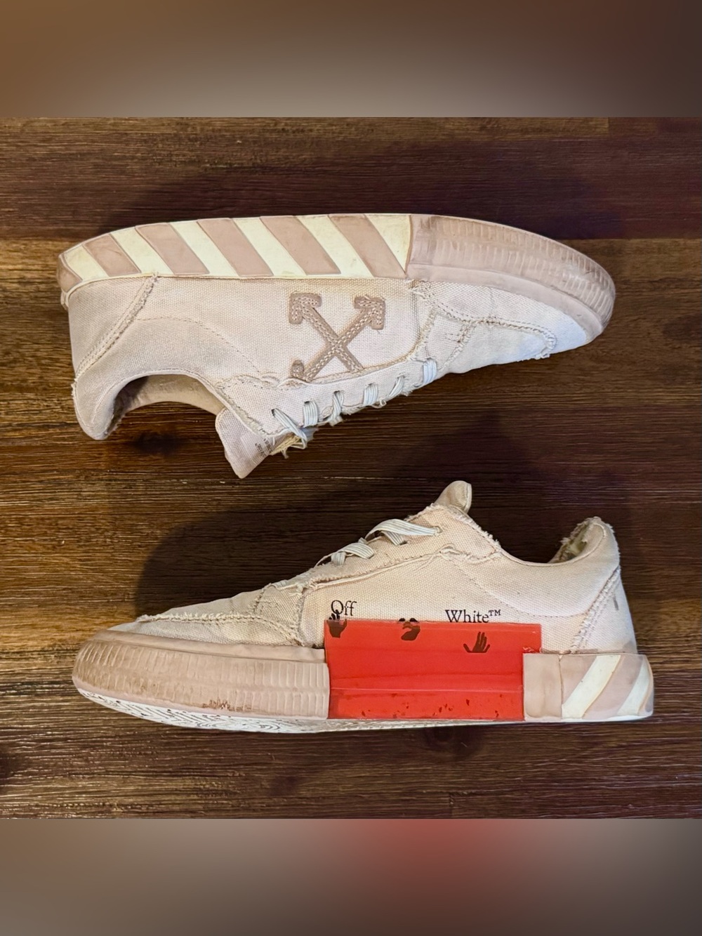 Off White Vulcanized Low Pink White Women Size EU 37 (6.5) Virgil Abloh BEATER